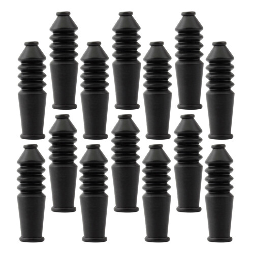 50Pièces Cache-Poussière Câble Caoutchouc Noir Résistant 1