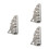 3Pièces Guerre Miniatures Bâtiments Cassés Jeu DIY Gris 4