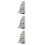 3Pièces Guerre Miniatures Bâtiments Cassés Jeu DIY Gris 9
