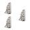 3Pièces Guerre Miniatures Bâtiments Cassés Jeu DIY Gris 8