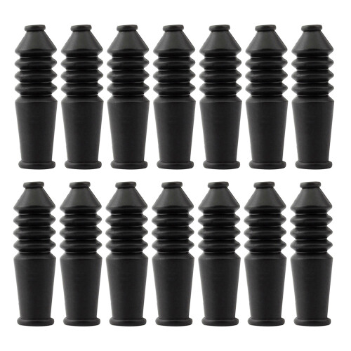 50Pièces Cache-Poussière Câble Caoutchouc Noir Résistant 2