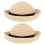 2Pièces Petits Chapeaux Tissés Beige, Accessoires Pour Poupées 1