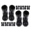 30Paires Mini Bottes Décoratives Noël ABS Noir Figurines Maison 3