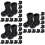 30Paires Mini Bottes Décoratives Noël ABS Noir Figurines Maison 9