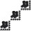 30Paires Mini Bottes Décoratives Noël ABS Noir Figurines Maison 7