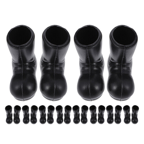 30Paires Mini Bottes Décoratives Noël ABS Noir Figurines Maison 1