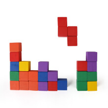 100Pièces Cubes Bois Lisses Assortis Pour Projets Manuels DIY