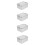4Pièces Boîtes De Rangement Métalliques Argentées Pour Maison 10