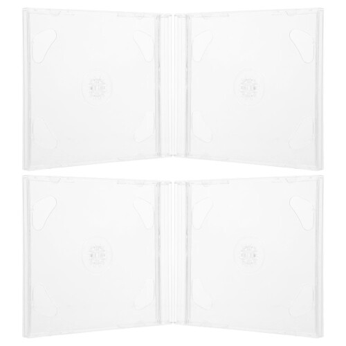 8Pièces Étuis Transparent Cd Dvd Organisateurs Robustes 1