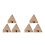 6Pièces Modèles Pyramide Résine Clair Décor Égyptien 8