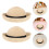 2Pièces Petits Chapeaux Tissés Beige, Accessoires Pour Poupées 10