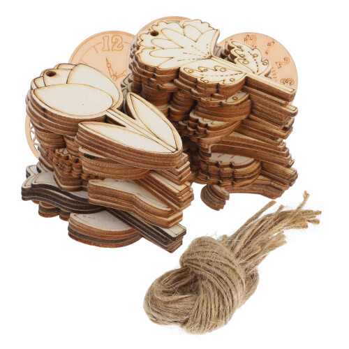 4Ensembles Slices En Bois Brut Pour 1