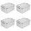4Pièces Boîtes De Rangement Métalliques Argentées Pour Maison 7