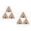 6Pièces Modèles Pyramide Résine Clair Décor Égyptien 4
