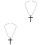 2Pièces Pendentifs Ajustables Métal Noir Pour Décoration Auto 3