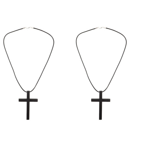 2Pièces Pendentifs Ajustables Métal Noir Pour Décoration Auto 1