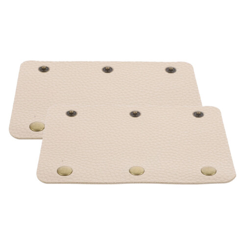 10Pièces Manchons Poignées De Bagage Beige Cuir PU Durable Élégant 1