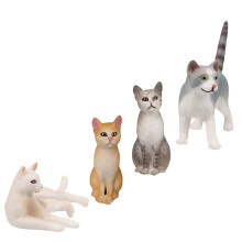 8Pièces Figurines De Chat En PVC Colorées Accessoires Photo Jouets