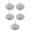 5Pièces Adaptateur Induction Plaque Diffuseur Chaleur Argent 5