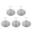 5Pièces Adaptateur Induction Plaque Diffuseur Chaleur Argent 4