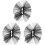 3Pièces Accessoires Voile Noir Pour Coiffure Stylée 4