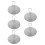 5Pièces Adaptateur Induction Plaque Diffuseur Chaleur Argent 7