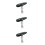 3Pièces Pèse- Électronique Portable Design T Noir Durable 5