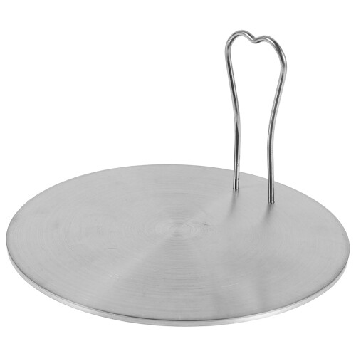 5Pièces Adaptateur Induction Plaque Diffuseur Chaleur Argent 2