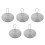 5Pièces Adaptateur Induction Plaque Diffuseur Chaleur Argent 8