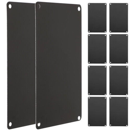 100Pièces Plaques Gravables Aluminium Noir Résistantes Usage Extérieur 1
