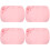 4Pièces Tapis Silicone Rose Non Pour Peinture DIY 6