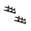 2Paires Support Mural Noir Pour Battes Baseball Usage 8