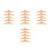 20Pièces Élégantes Appliques Bois Beige Sculpté Pour Décoration 4