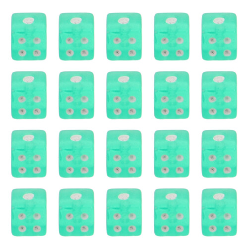 500Pièces Mini Dés Plastiques Verts Transparents Pour Fêtes Et Classe