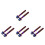 8Pièces Fixations Plaque Alliage Bleu Motorisée Effet Iridescent 6