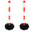 2Pièces Barrières De En Pe Base Stable Couleurs Vives 6