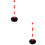 2Pièces Barrières De En Pe Base Stable Couleurs Vives 10