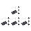 200Pièces Punaises Métal Noires Pour Fixation Décorations Tableaux 9