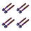 8Pièces Fixations Plaque Alliage Bleu Motorisée Effet Iridescent 10