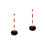 2Pièces Barrières De En Pe Base Stable Couleurs Vives 8