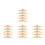 20Pièces Élégantes Appliques Bois Beige Sculpté Pour Décoration 6