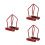 3Pièces Protection Tête De Sprinkler Incendie Rouge En Fer Durable 6