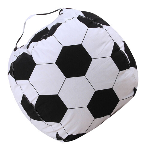4St Kawaii Polyester Zitzak Met Voetbalprint Voor Speelgoedopslag 2