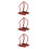 3Pièces Protection Tête De Sprinkler Incendie Rouge En Fer Durable 3