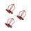3Pièces Protection Tête De Sprinkler Incendie Rouge En Fer Durable 5