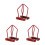 3Pièces Protection Tête De Sprinkler Incendie Rouge En Fer Durable 4