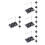 200Pièces Punaises Métal Noires Pour Fixation Décorations Tableaux 4