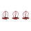 3Pièces Protection Tête De Sprinkler Incendie Rouge En Fer Durable 8
