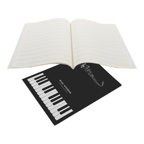 3Pièces Cahiers Portables Papier Noir Pour Guitare Et Piano 1