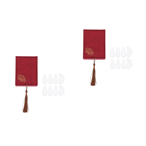 2Ensembles Couvre-Ongles Guzheng Nylon Coloré Accessoires Pour 2